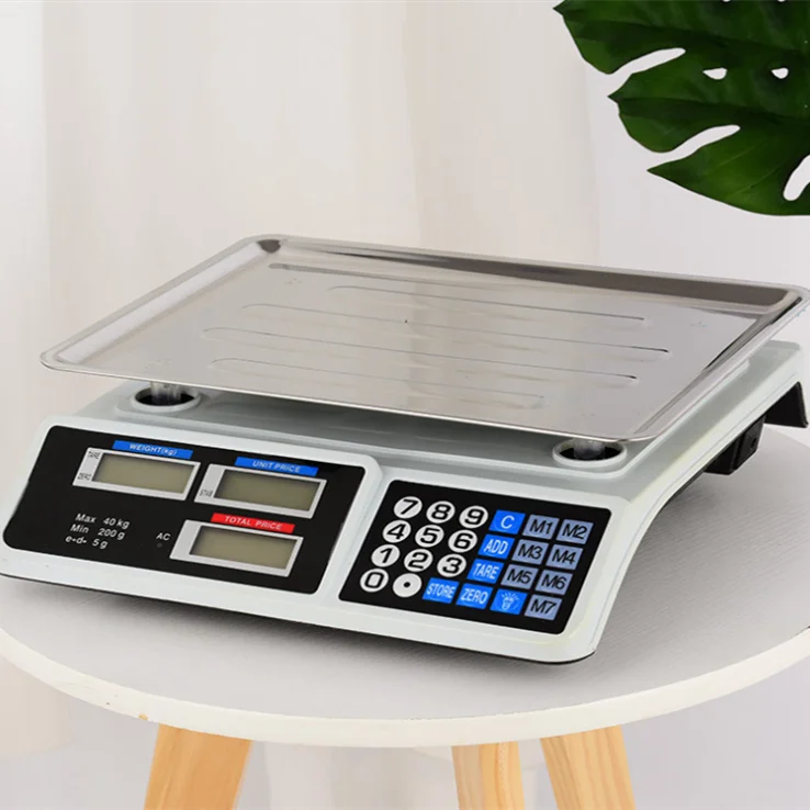 40kg/5g Digital fruit SCALES electronic veg commercial SHOP retail price weigh 