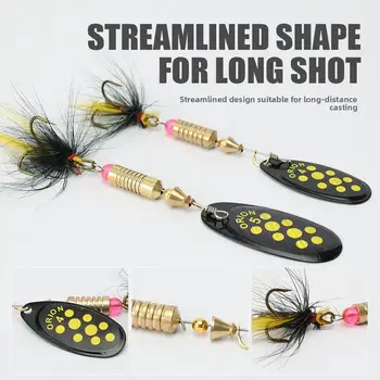 Shark Skimmer Iron Cross-Border Hand-Cranked Live Bait Spinner Lure 3.5g 4.5g 7g 12g Rotating Saltwater Mandarin Fish with Hooks – Hooks – view 4