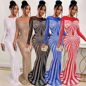 Party Dress Women Wholesale Clothing Fashion Lady Elegant Evening Dress Sexy Diamond Slim Hip Wrap Womens Dresses