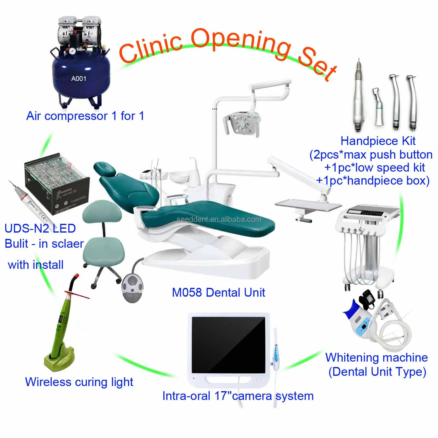 2023 Foshan Hot Sell Luxury Dental Chair With Mobile Tool Tray Dental