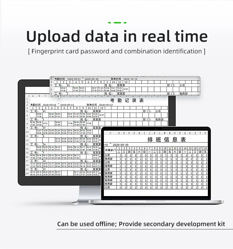 Punch Card Time Attendance System Clock Fingerprint Access Control ...