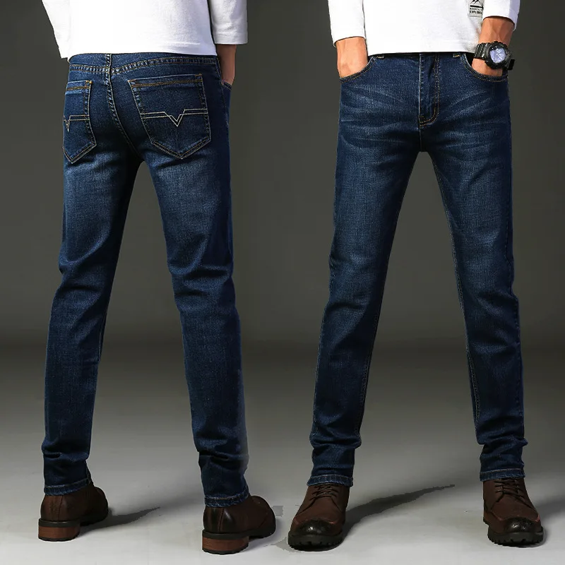 Wholesale Plus Size Slim Straight Long Pant Casual Men Jeans Pantalon ...