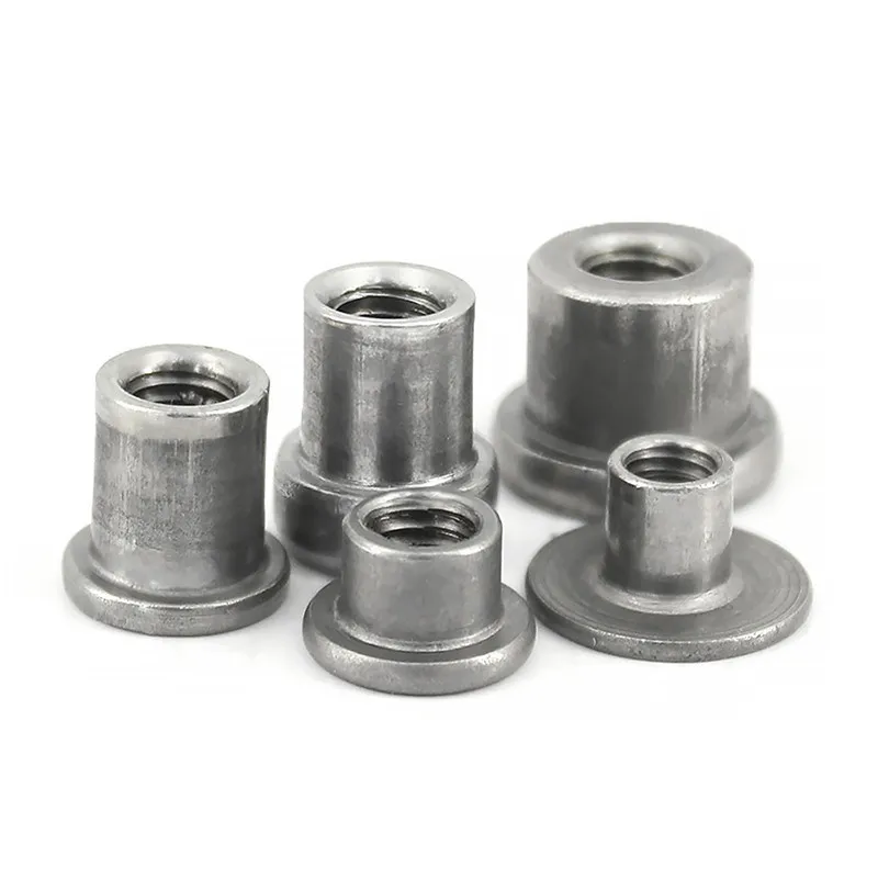 12 Écrous En T M6 – Acier Au Carbone, Base Ronde, Hauteur 10mm – Pour Soudure/Assemblage