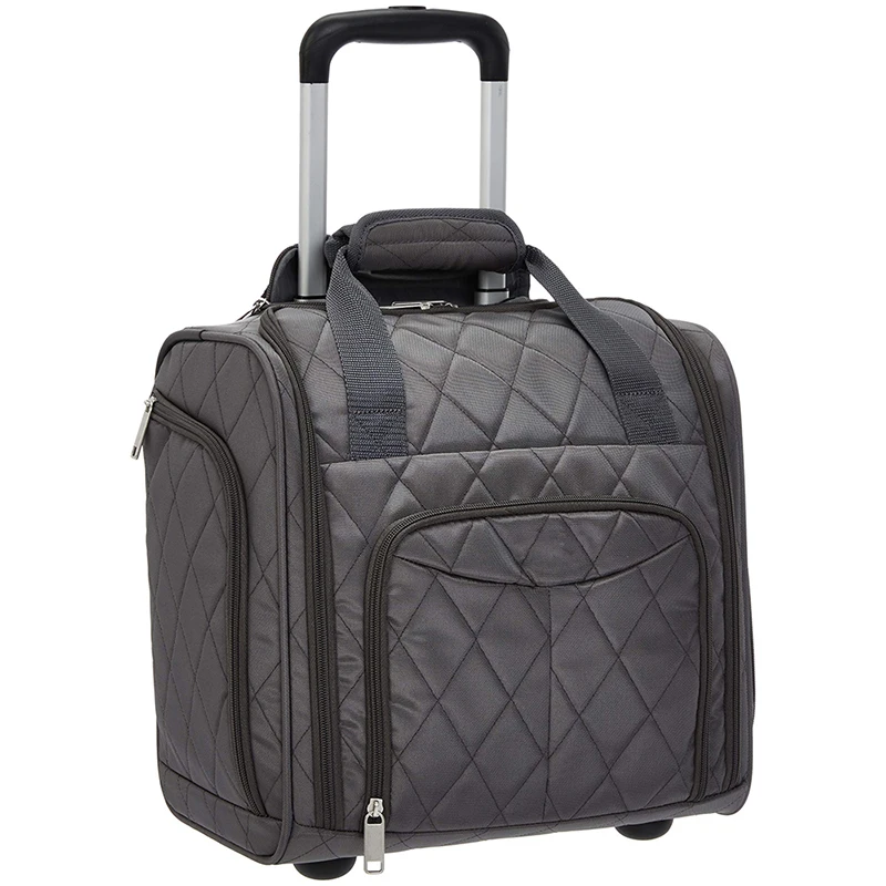 2019 Grey Wheeled carry-on Under Seat Storage Suitcase