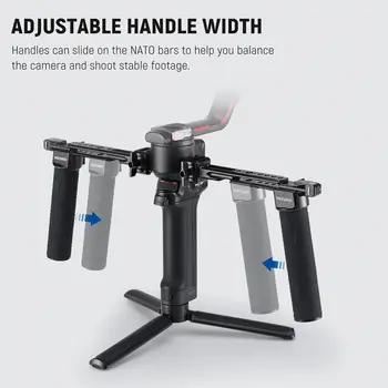 NEEWER Dual Handgrip Compatible with   RS4 RS4 Pro RS3 RS3 Pro RS2 RSC2 Ronin S SC Gimbal, Dual Handle Kit with 2 Mini NATO product image
