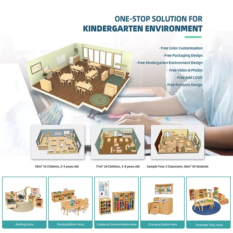 Xiha Preschool Daycare Furniture School Kids Montessori Kindergarten
