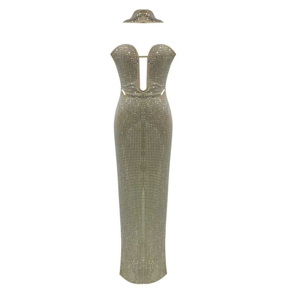 crystal dress bodycon sheath Black Crystal Sheath Bodycon Party Dress L main image 0
