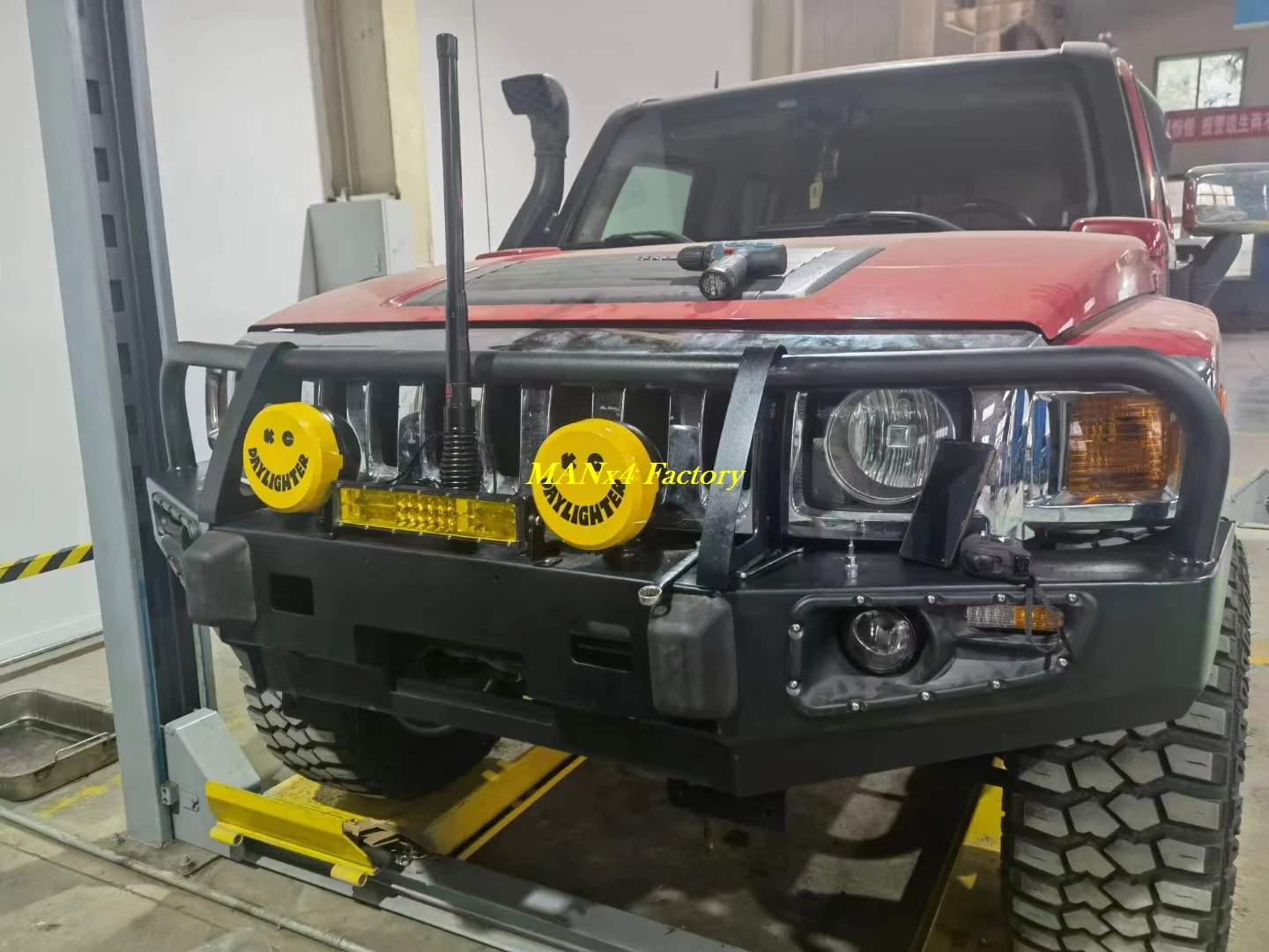悍马H3的MANx4钢保险杠前保险杠公牛杆
