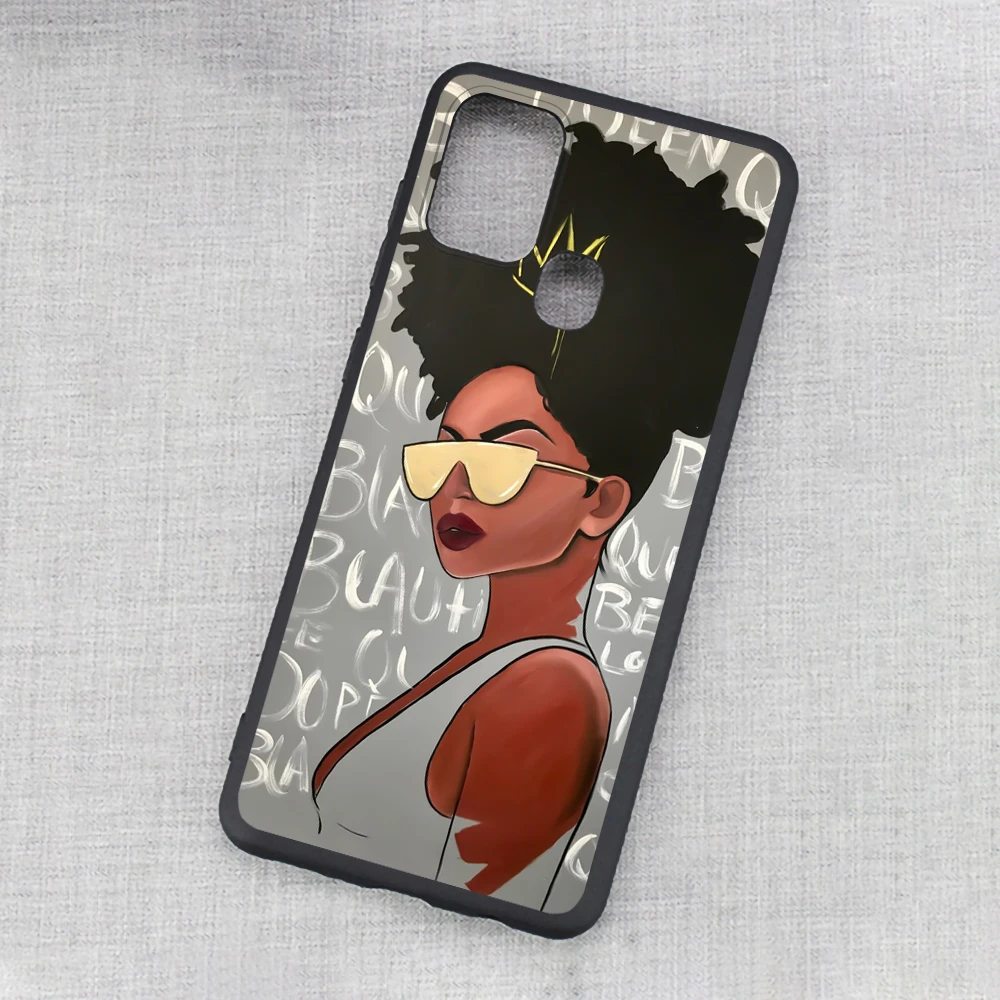 Cartoon paint black girls Soft cell Phone Case For Samsung Galaxy A54