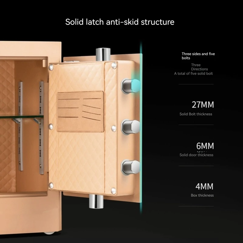 Deli 4115G High Quality Office Fingerprint Password Safe 3C Certified Home Anti-theft All-steel