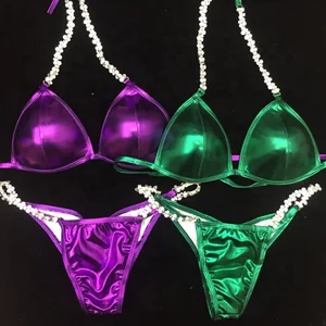 Bikini Manufacturer Shiny Women Swimsuit Push up Swimwear Chain Swimwear Jewel Bikini Diamond Swimsuit