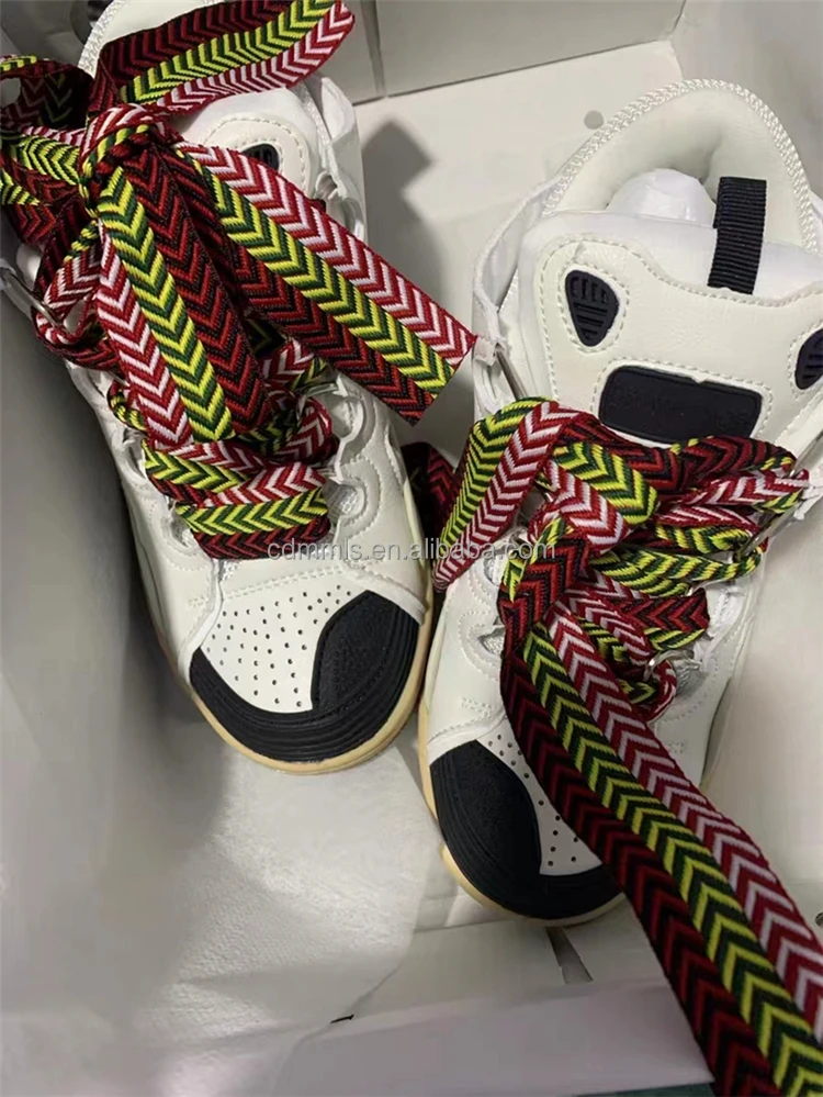 Women's low heel sneakers personalized color contrast casual fashion shoes lace up flat bottom custom large women's shoes