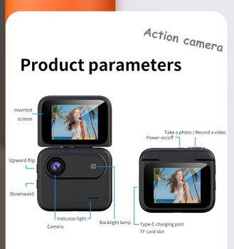 4K WiFi Waterproof Sport Action Camera with 143 Wide-angle Lens Image Stabilization Flip Screen 30M Underwater Protection detail image