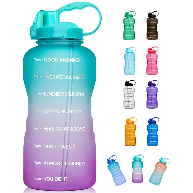 Motivational Soft Touch Water Bottle, 128 Oz.