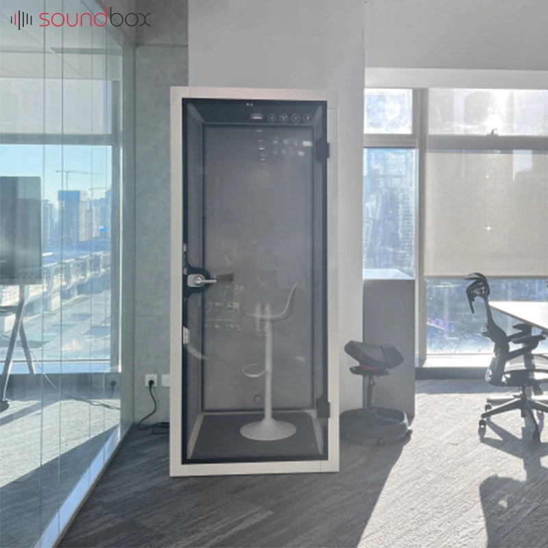 Soundbox Single Phone Booth Sound Proof Private Indoor Call Pod Coworking Space Phone Booth for Sales Office Pod