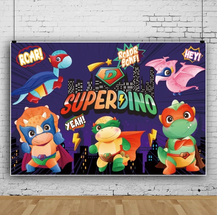 Sensfun Dinosaurier Geburtstagshintergrund – 210x150 Cm, Vinyl, Aquarell-Design Für Kinderparty