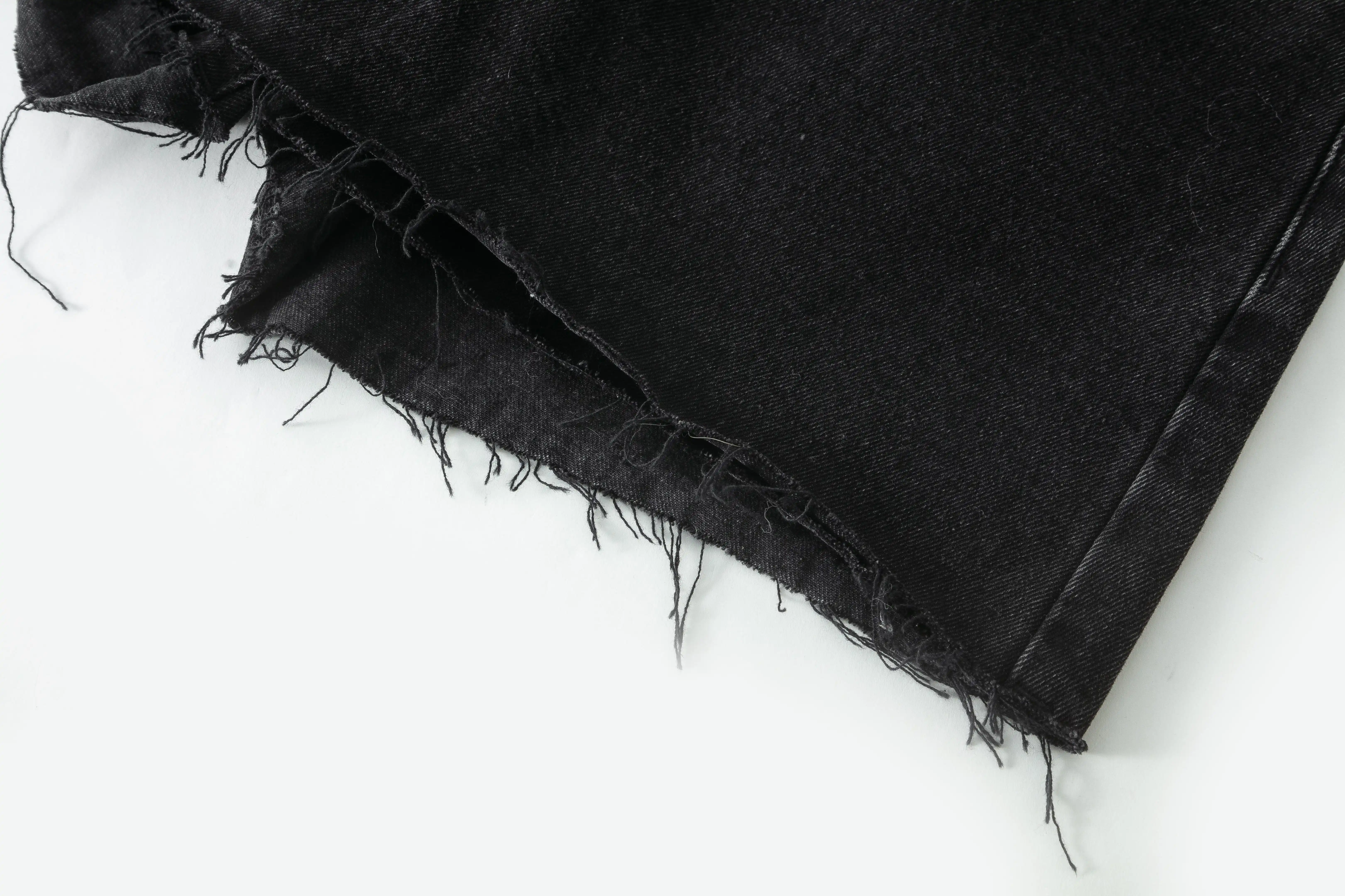 Clothing Manufacturers Splice Distressed Ladies Custom Denim Pants Denim Shorts Women's Shorts Women Jeans