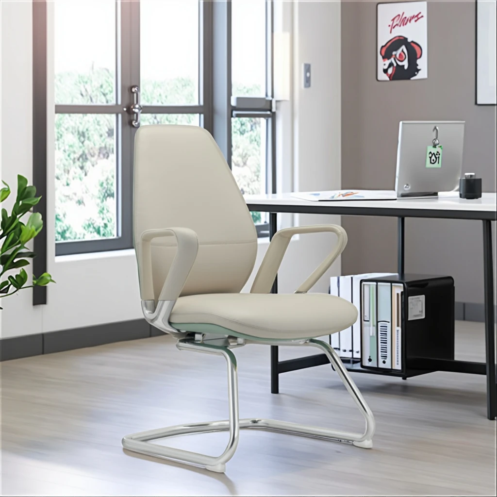 Durable Leather Executive Office Chair-Modern Ergonomic Design Adjustable Height Commercial Grade 2