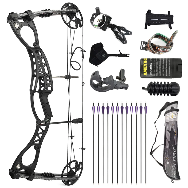 30 - 70 lbs Arc à Poulies Réglables Droite Arcs de Chasse Arc à Poulies Pour Adu