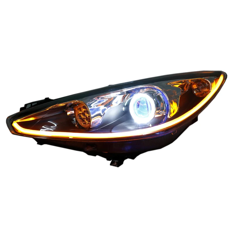 Customized Full LED Headlights for Peugeot 308 2010-2014 Bi-xenon Projector Lens Front Lamps With DRL