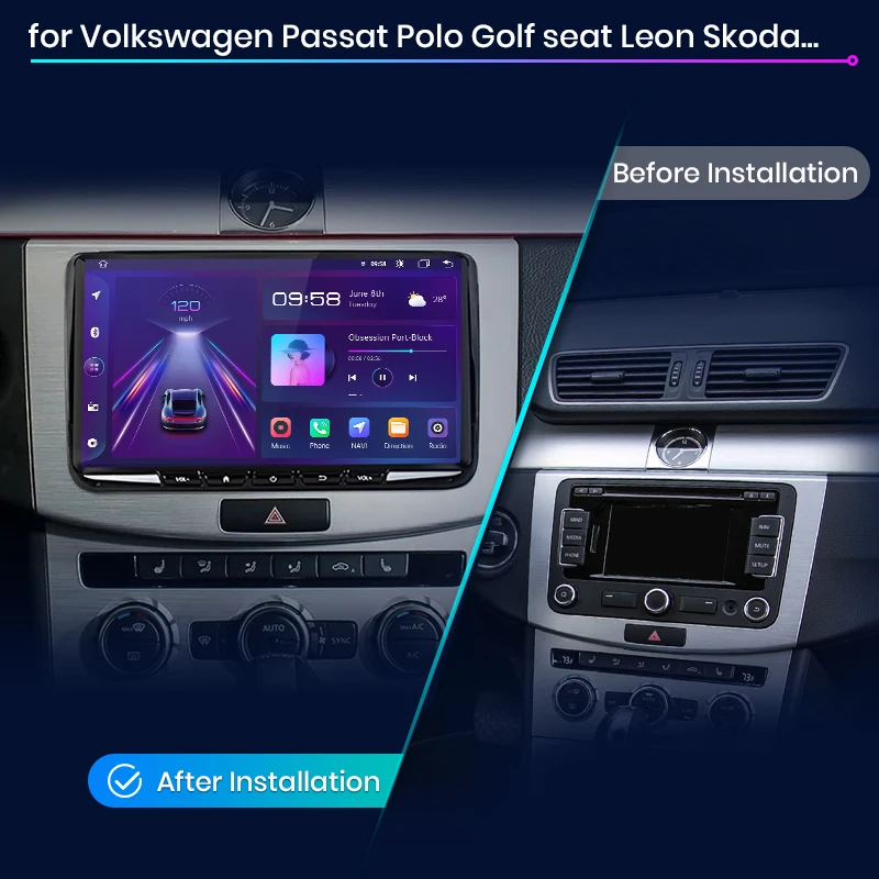 Junsun Android Auto Car Radio for Volkswagen VW Passat B6 B7 CC Tiguan Touran GOLF POLO Carplay 4G Car Multimedia GPS Autoradio