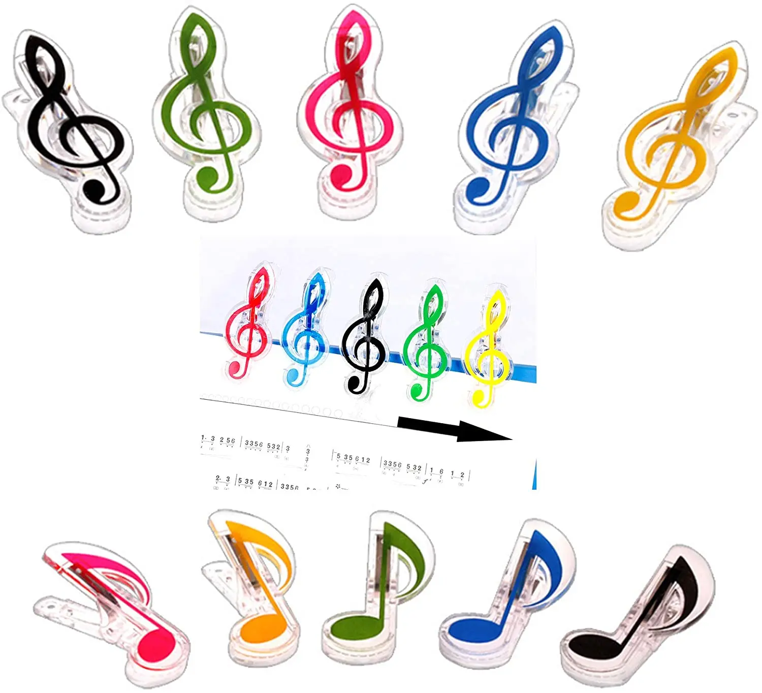 Пластиковые зажимы для музыкальных нот держатель страниц акриловые закладки канцелярские книжные музыкальные подставки Аксессуары бумаги на заказ Kpop