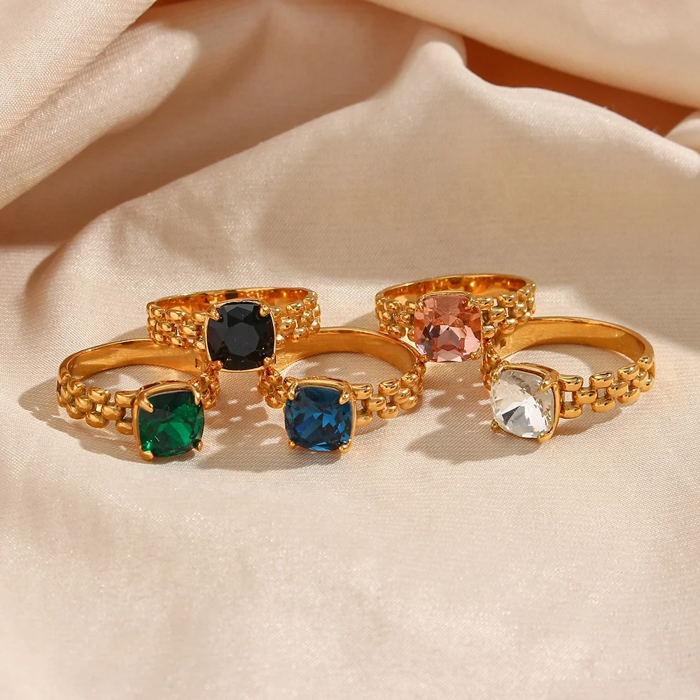 Dreamshow Jewelry Hollow Watchband Chain Ring Colorful