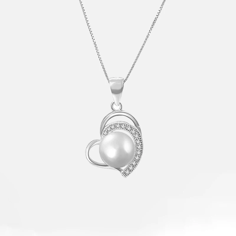925 Sterling Silver Heart Pendant Necklace for Women with