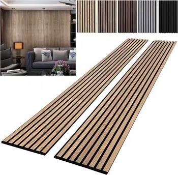 Acoustic Slat Wood Wall Panels for Interior Wall Decor 3D Wall Panel Soundproof Paneling