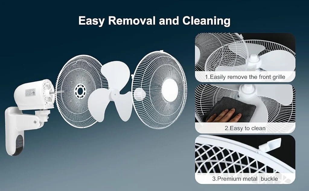 Oscillating Wall Mount Fan, 18''Classic, HJ-18WFR - detail 10