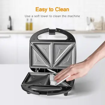 OSTBA 3 in 1 Sandwich Maker Panini Press Waffle Iron Set with 3 Removable  Non-St