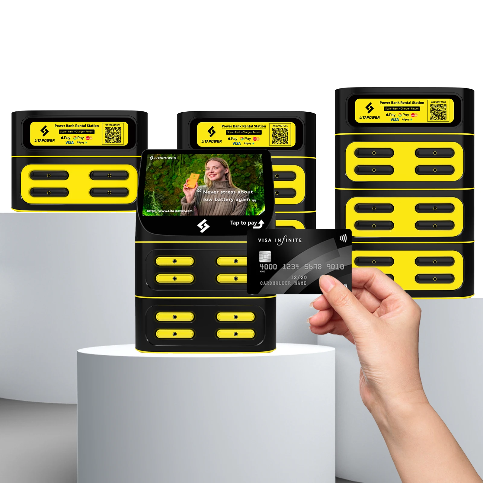 Litapower OEM 60W Fast Charging Power Bank Rental Stations 8 Slots Sharing Portable Mobile Phone Charge Vending Machine Kiosk