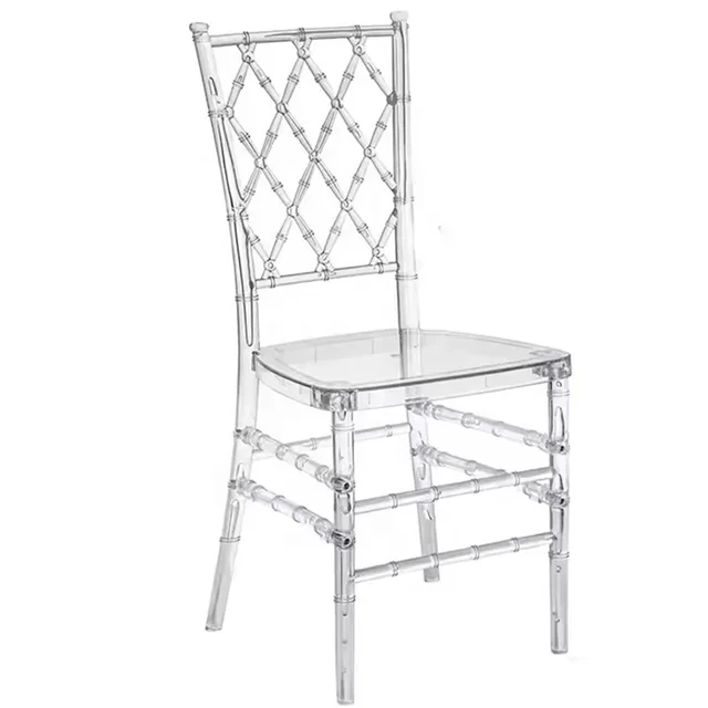 Wholesale Clear Resin Stacking Chavari Chairs Hotel Event Banquet Plastic Wedding Chairs for Sale