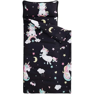 Wholesale Unicorn 100% Soft Microfiber Kids Nap Mats Kindergarten Sleeping Bag