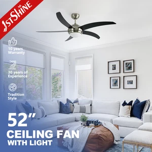 1stshine Ceiling Fan Custom logo High Quality DC Modern 5 Blades Ceiling Fan With Light Kit