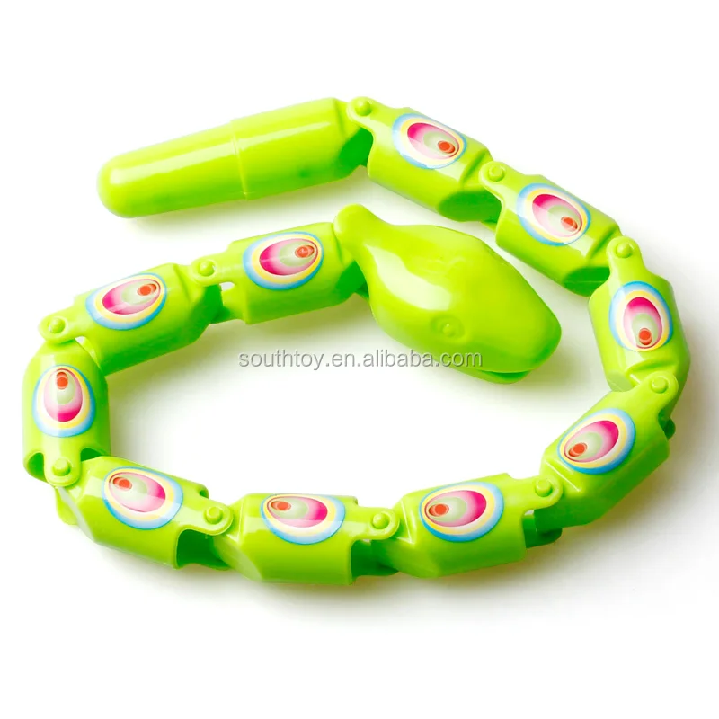 Assorted Color Jointed Wiggly Plastic Snakes