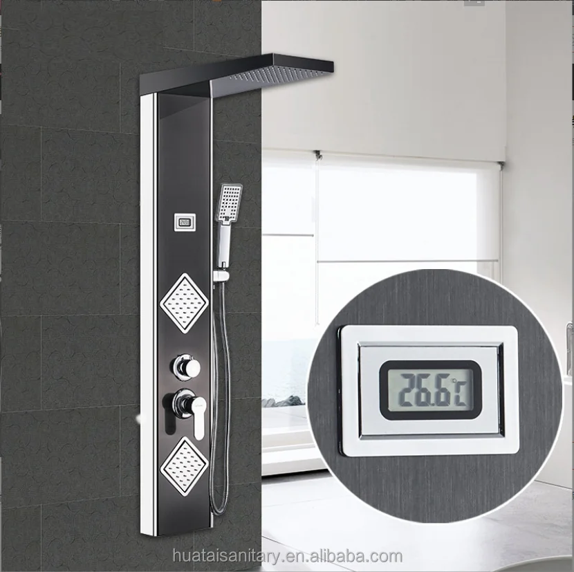 Bath Room Digital Generator Seven Colors Computer Termothatic Control Led Shower Panel