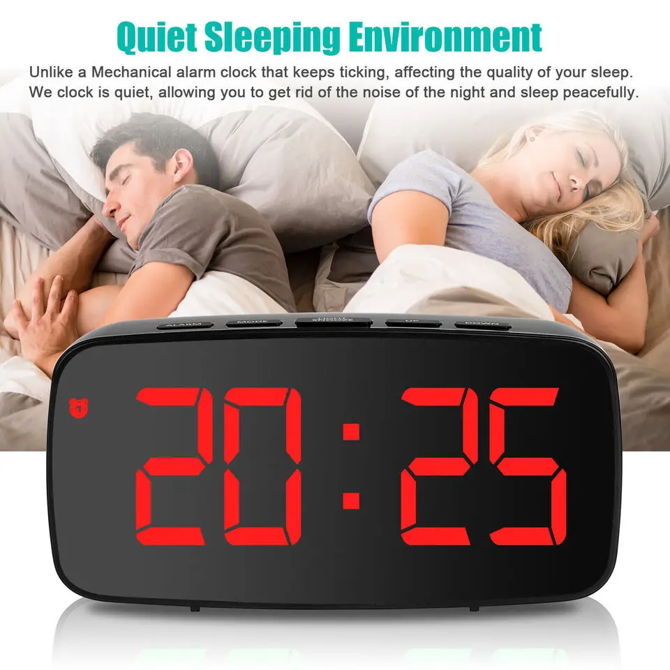 Wholesale Led Digital Electronic Snooze Wake up Mirror Smart Digital Desktop Home Table Clock