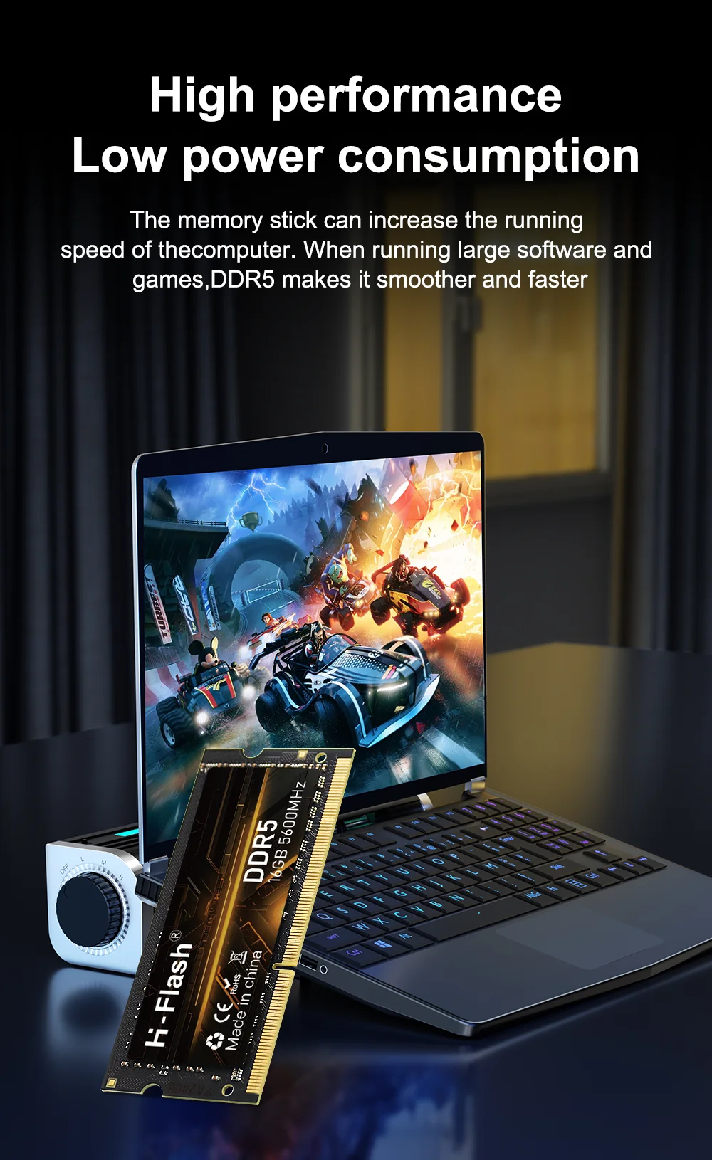 H-Flash DDR5 Memory: 8GB, 16GB, 32GB, 4800-5600MHz RAM for Laptops