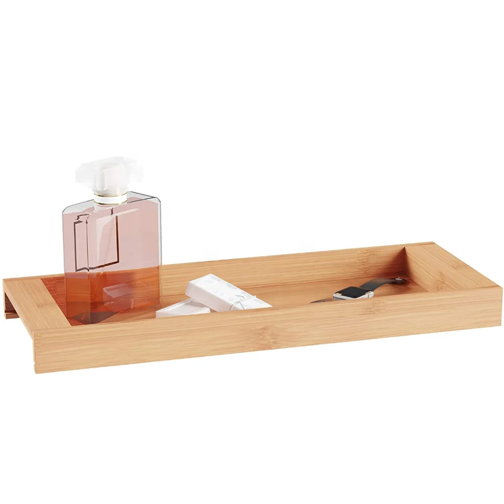Modern Bath Accessories Natural Wood Eco Friendly Holder Bamboo Bathroom Vanity Tray For Towels Toiletries Cosmetics Decor Buy Multi Functional High Quality Bamboo Wood Family Tray For Birthday Holiday Housewarming Or Any Occasion