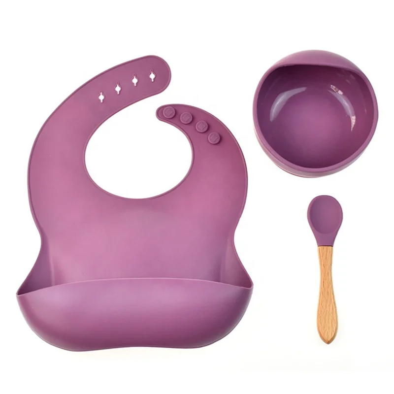 Newest Baby Cutlery Wholesale Baby Feeding Set Silicone Bib Suction Bowl  With Spoon - Buy Newest Baby Cutlery Wholesale Baby Feeding Set Silicone  Bib Suction Bowl With Spoon Product on