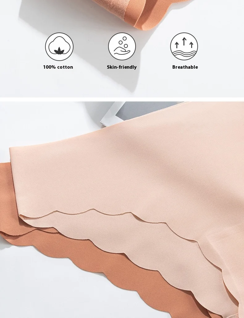 New Arrival Ice Silk Seamless Women's Panties Breathable and Antibacterial Ladies Panties Women's Underwear Custom OEM Supplier