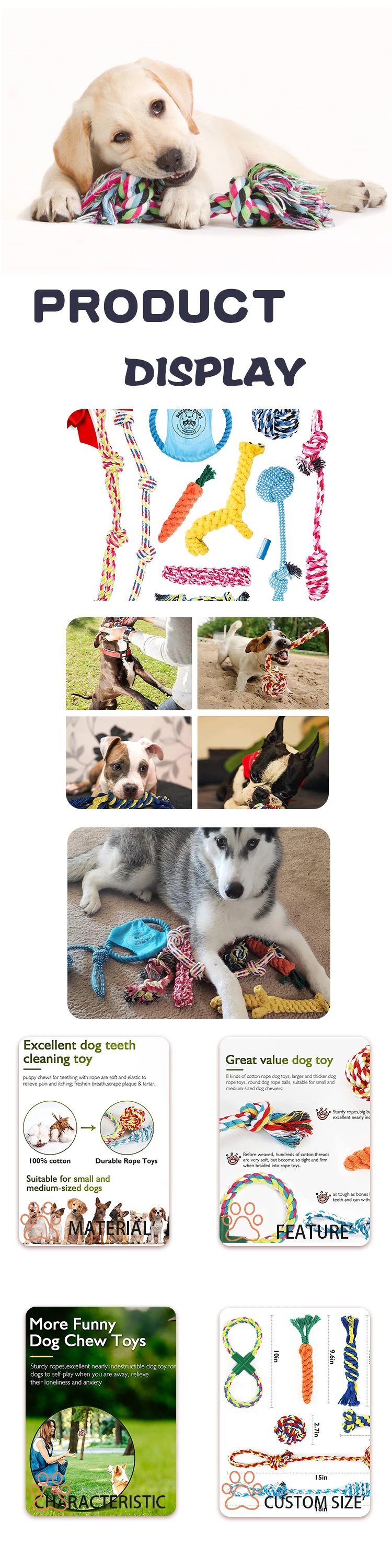 Bsci Professional Toy Factory Custom Wholesale Aggressive Chewers Rope