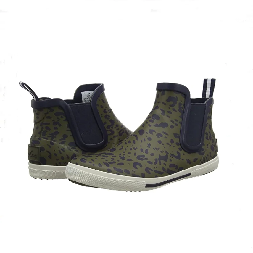 leopard waterproof boots