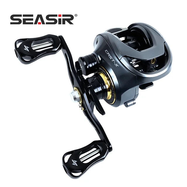 Seasir Cast-X 2023 New wheel carbon  Grip 6+1BB 7.3:1 Gear Ratio super braking Fishing bait casting reel