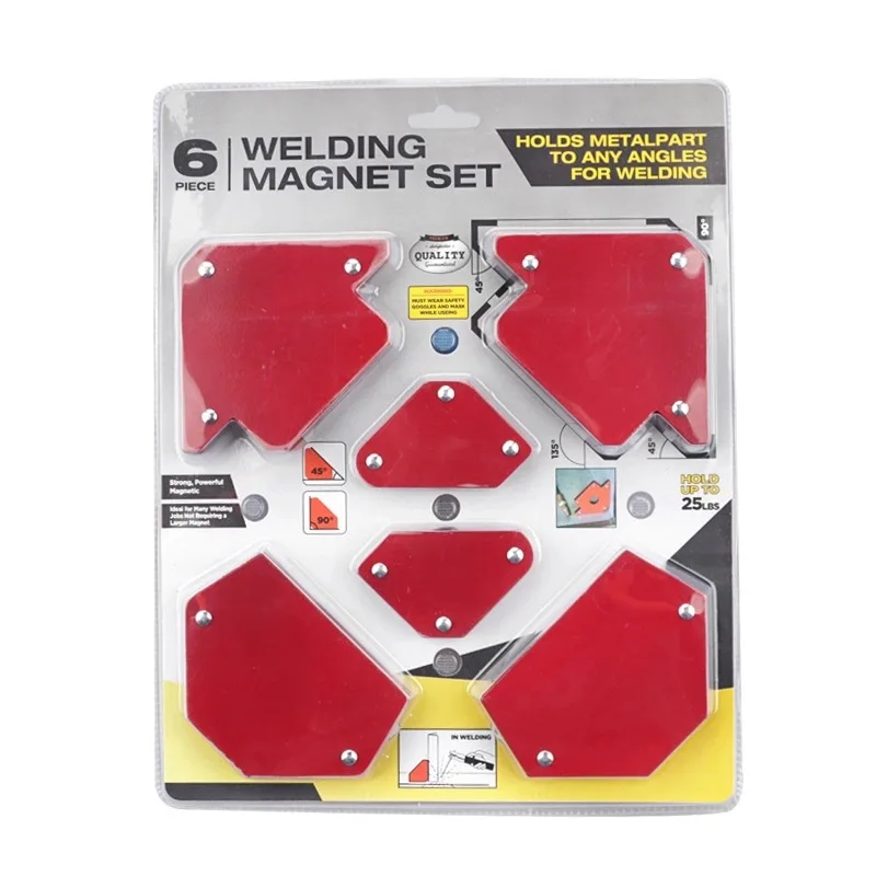Lot De 6 Positionneurs Magnétiques De Soudure - Multi-angles 30° à 135°, Force 11.3kg, équerre Aimantée Pour Métal