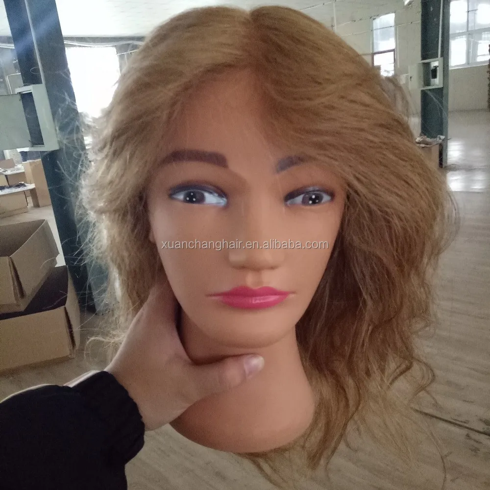 Hairart Linda Elite Mannequin Head, 24 inch Brown Human Hair Manikin