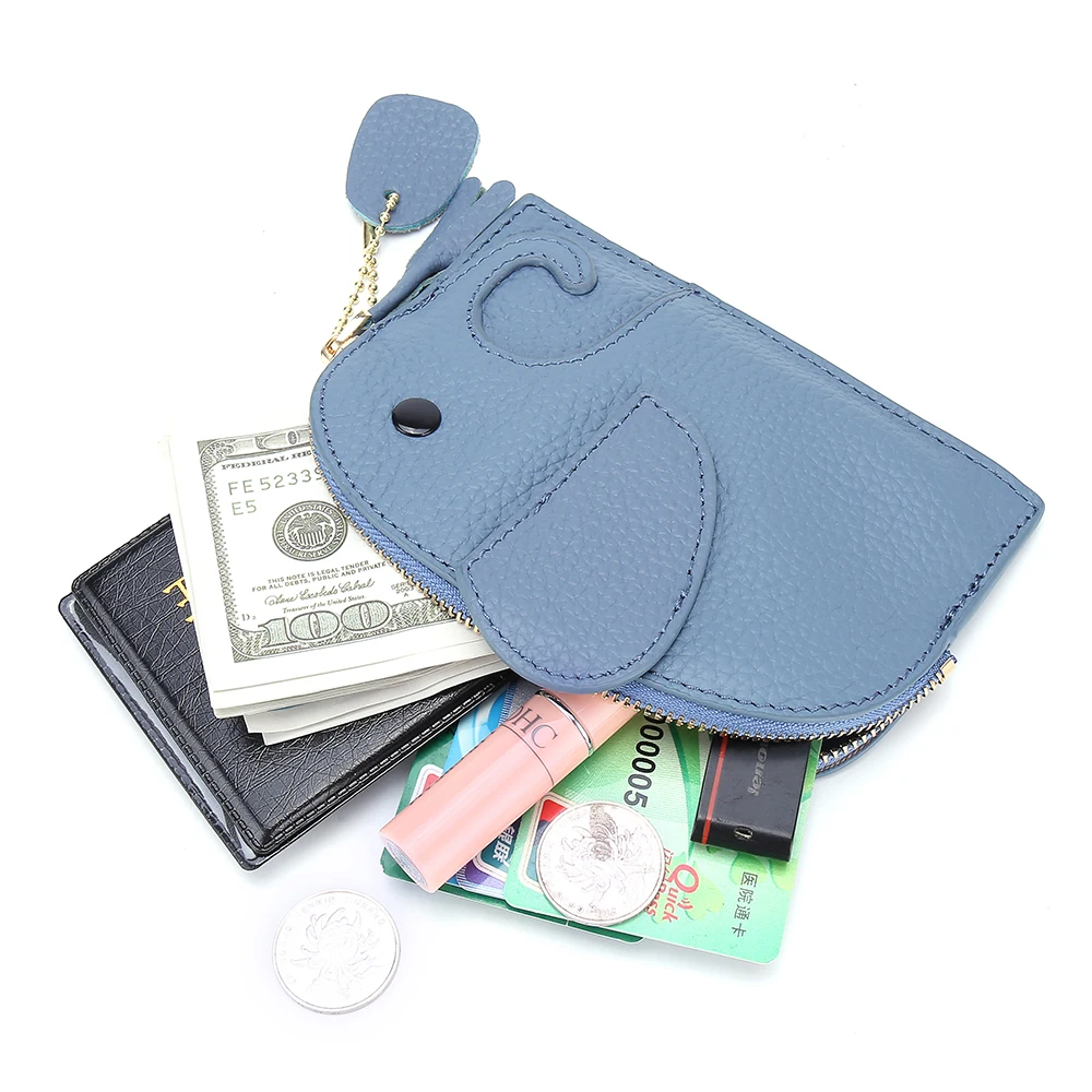 Women's Coin Purse With Eiffel Tower & Flower Pattern | Small Change Pouch Wallet