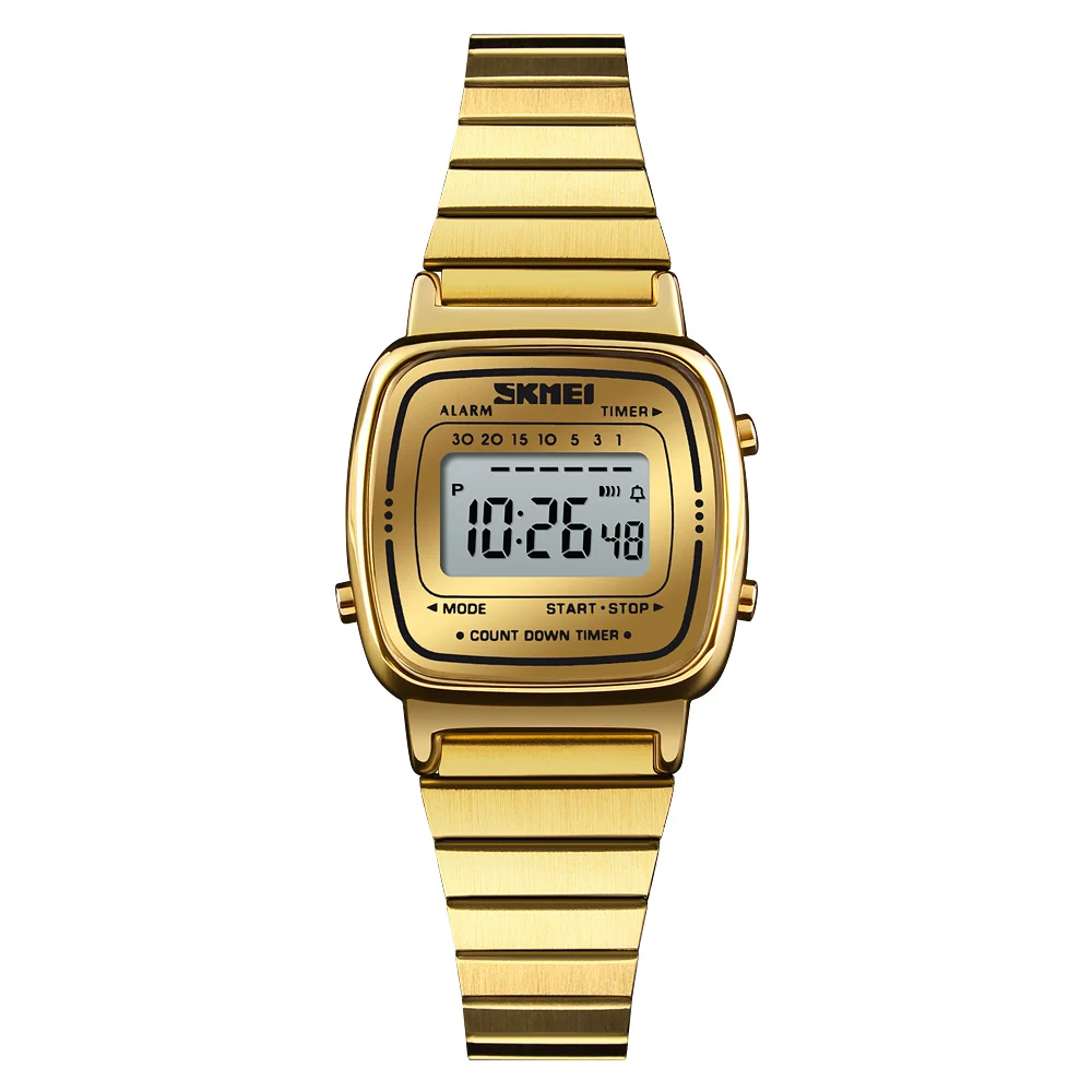 Skmei gold digital sales watch