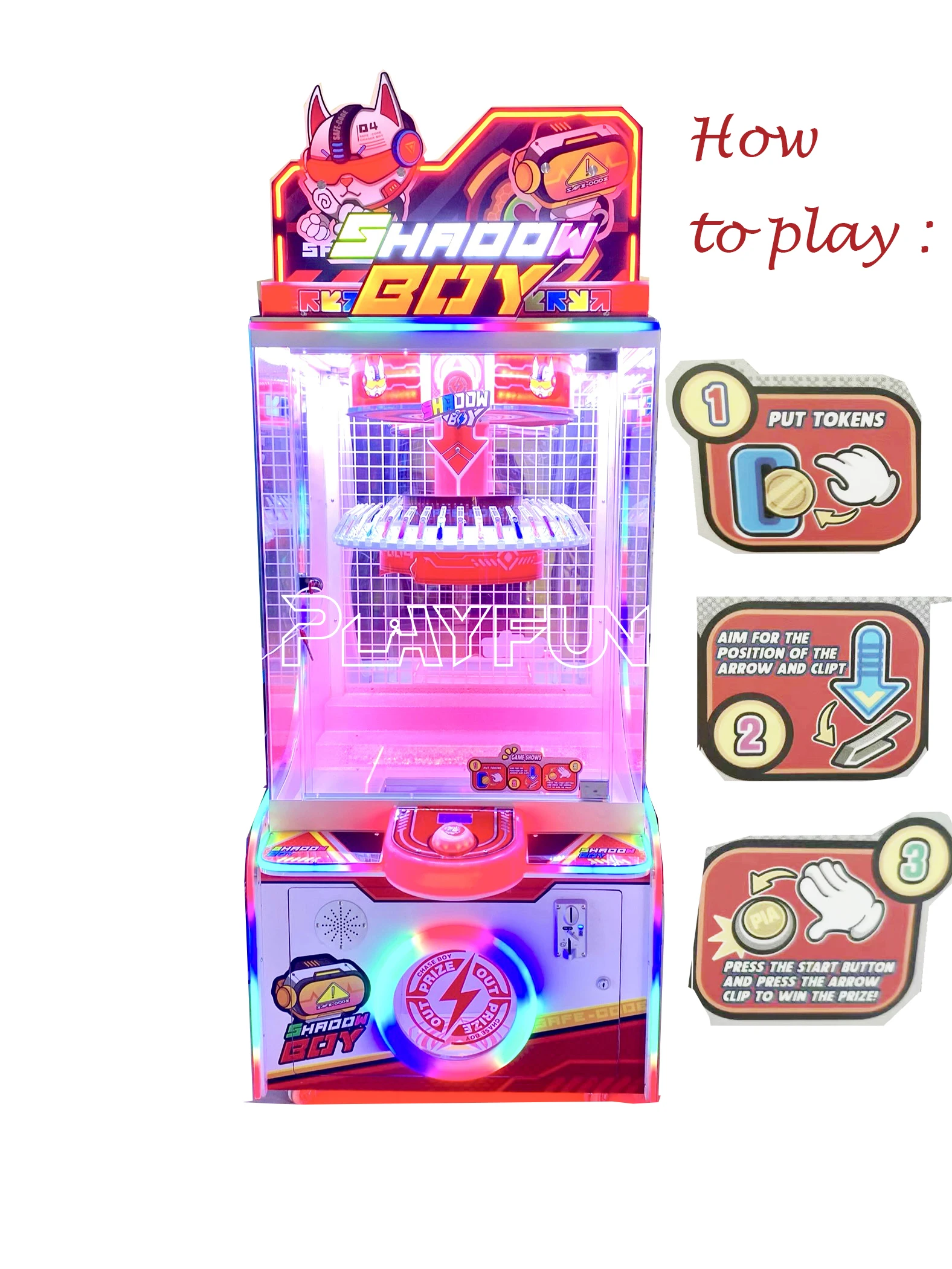 Coin Operated High Quality Revenue in Room Arcade Shadow Boy Planet  Prize Clamp Snacks Vending  Gift Prize Game  Clip Machine